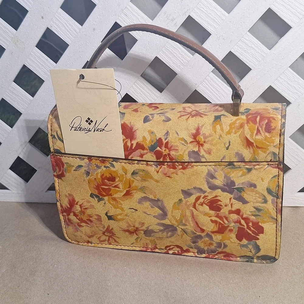 NWT Patricia Nash Womens Vintage Vegetable Tan Porcili Top Handle Bag - Picture 5 of 11